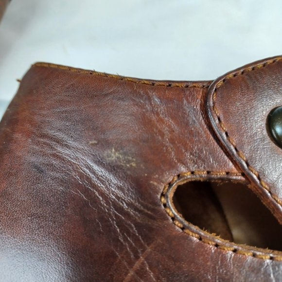 Born Crown Tapered Heel Brown Leather Ankle Boots Size 8.5 - Picture 8 of 9